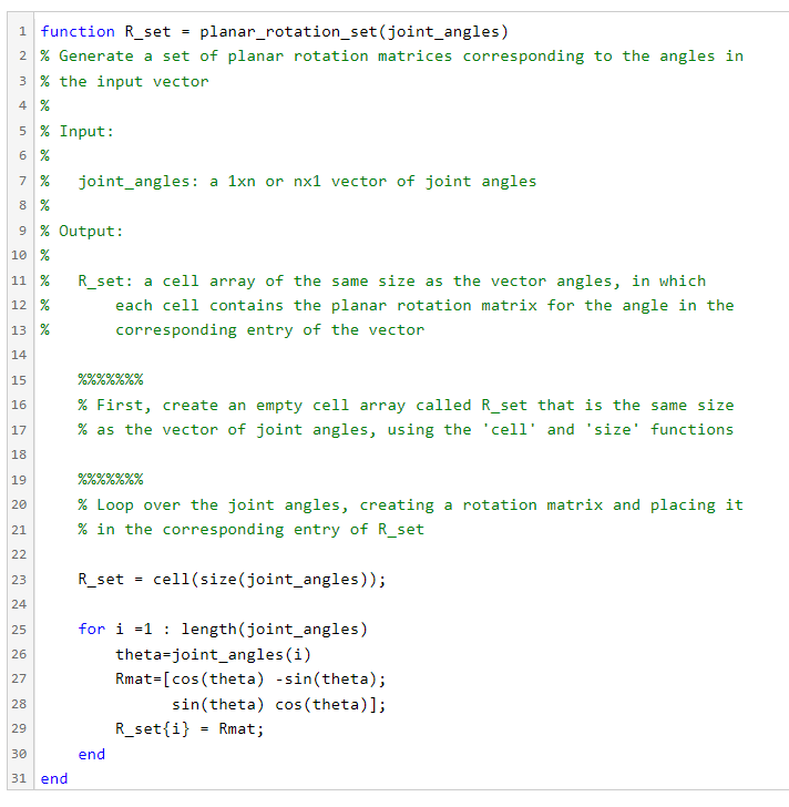 Write a function that takes in a vector of angles, | Chegg.com