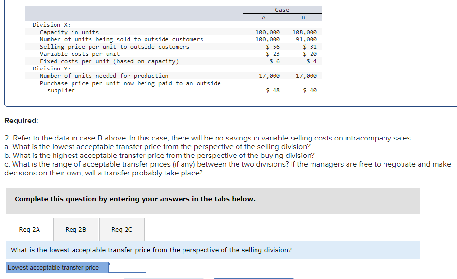 Solved Required: 2. Refer To The Data In Case B Above. In | Chegg.com