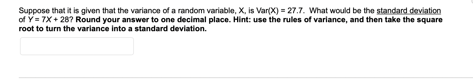 Solved Suppose that it is given that the variance of a | Chegg.com