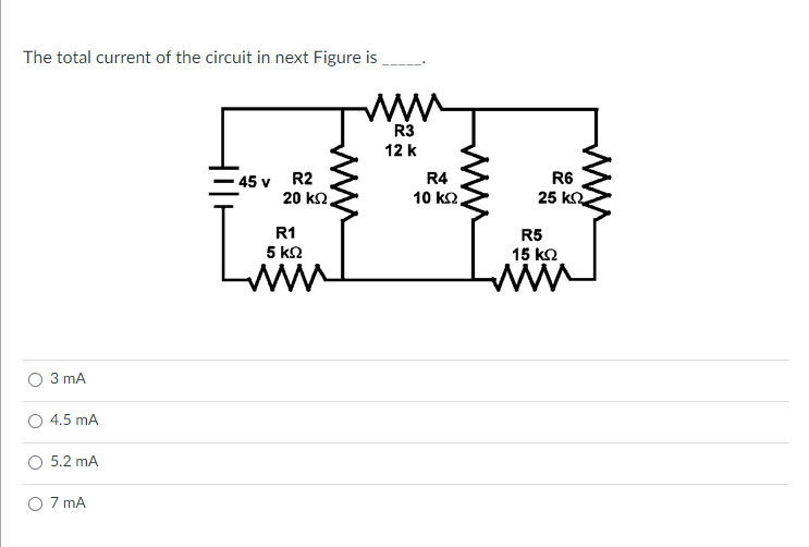Solved The total current of the circuit in next Figure is 3 | Chegg.com