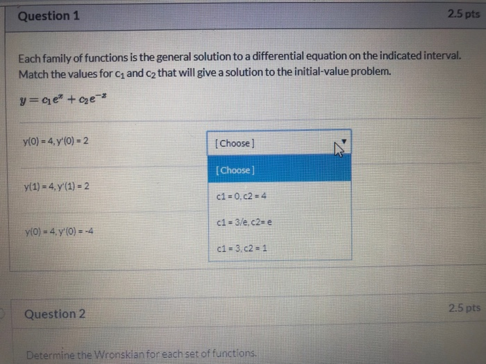 Solved Question 1 2.5 pts Each family of functions is the | Chegg.com