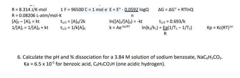 Solved R 8 314 J K Mol 1 F C 1 Mol E E E Chegg Com