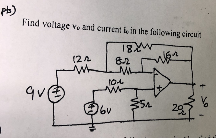 Solved pb) Find voltage Vo and current io in the following | Chegg.com