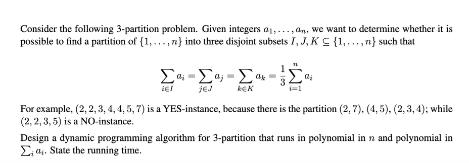 Solved Consider The Following 3 Partition Problem Given 4806