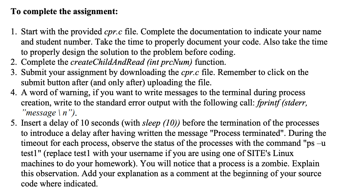 Solved Description You will have to complete a cpr program