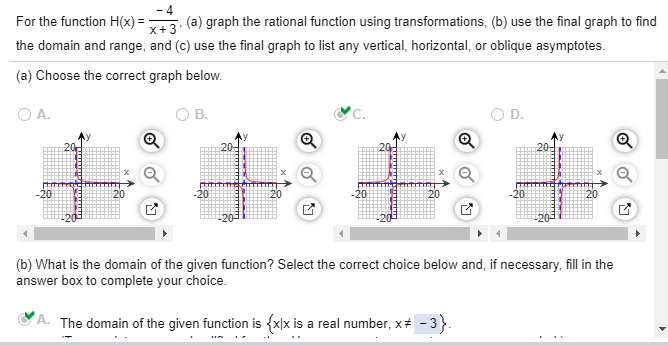 Solved For the function H(x)= (a) graph the rational | Chegg.com