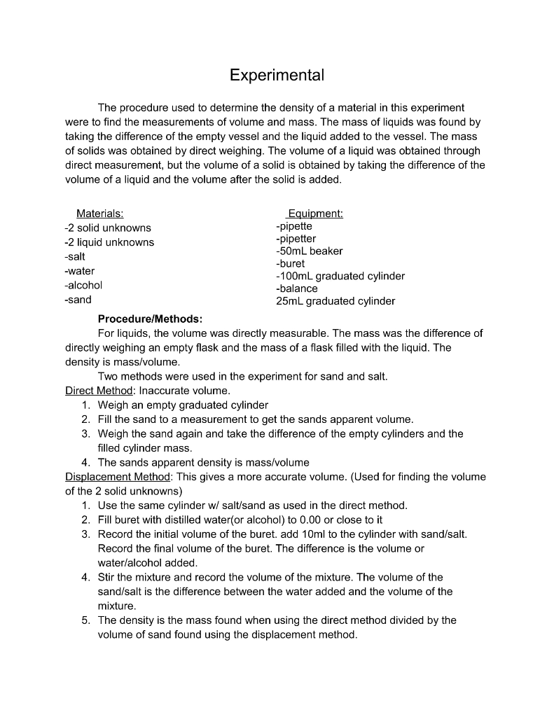 how to write a method in a scientific report