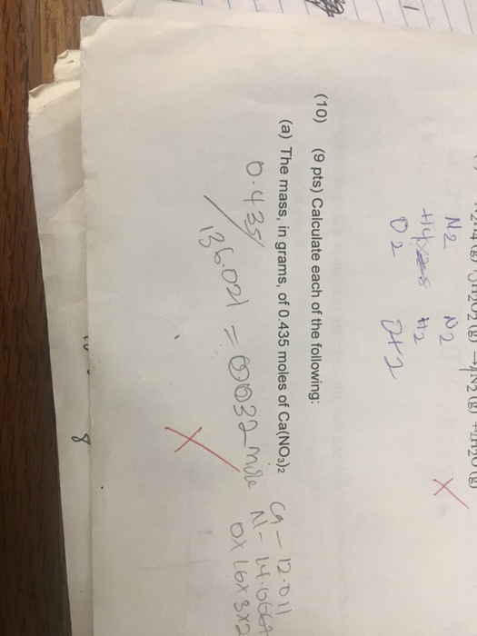 Solved (8) Nitrogen dioxide and water react to produce