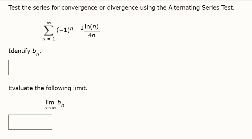 Solved Test the series for convergence or divergence using | Chegg.com