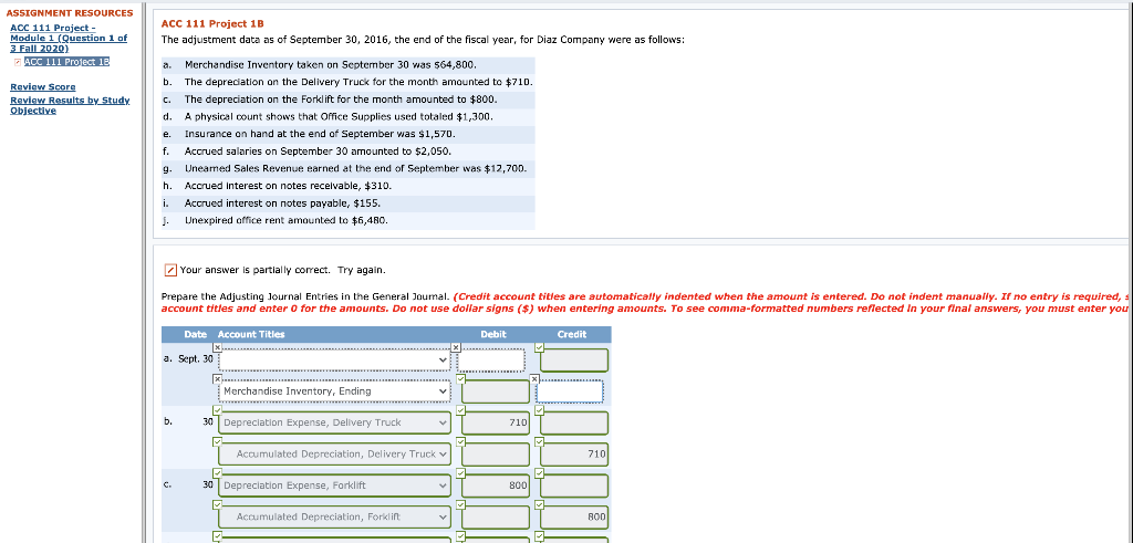 Solved ASSIGNMENT RESOURCES ACC 111 Project - Module 1 | Chegg.com