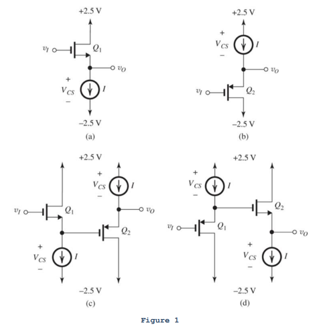 Solved Question 1 The transistors in the circuits of Fig. 1