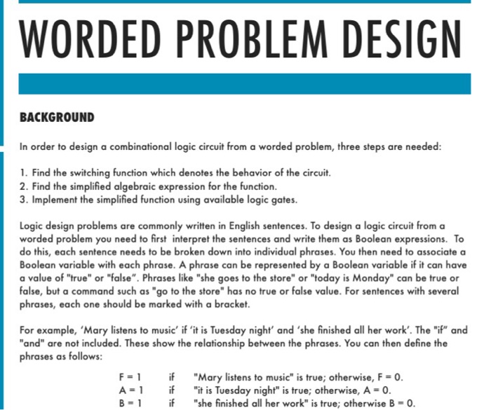 Solved WORDED PROBLEM DESIGN BACKGROUND In order to design a | Chegg.com