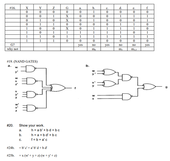 Solved F X′y′z X′yz Xyz′ G X′y′z′ X′yz′ Xy′z′ Xyz′