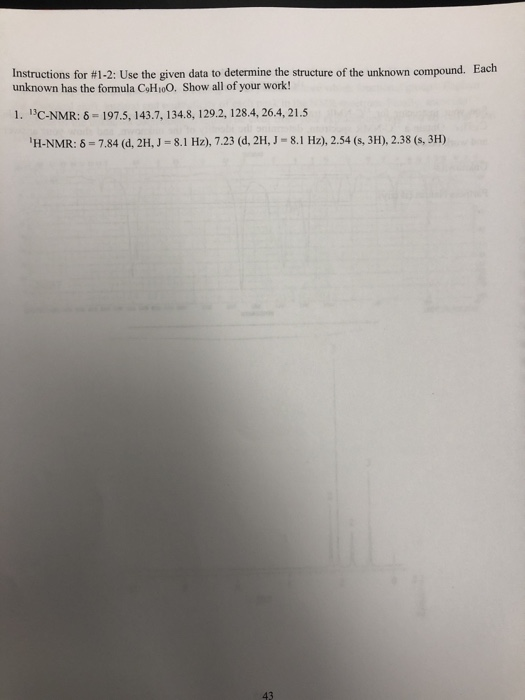 Solved Instructions for #1-2: Use the given data to | Chegg.com