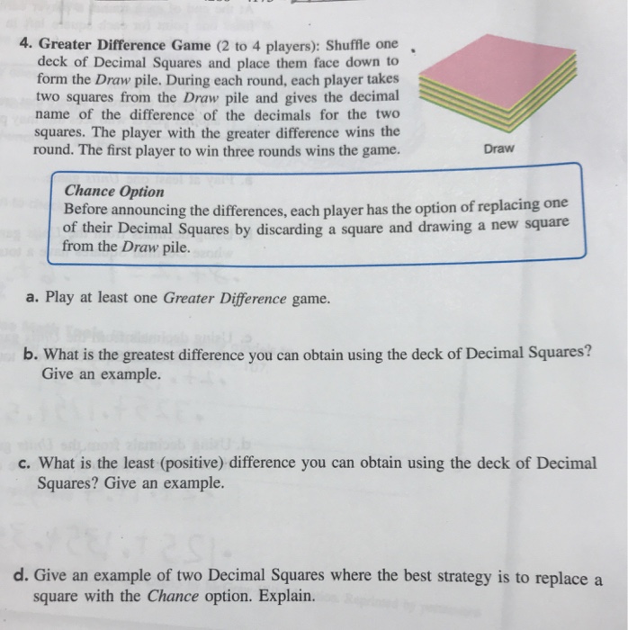 Solved can you always win a red decimal square with three | Chegg.com