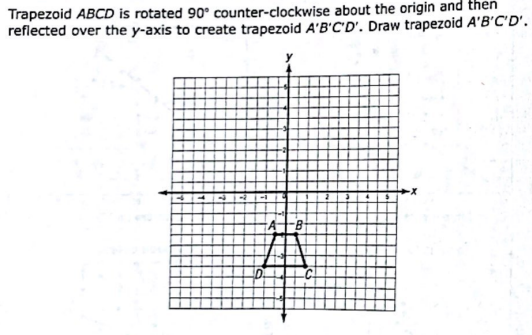 Solved Trapezoid ABCD Is Rotated 90° Counter-clockwise About | Chegg.com