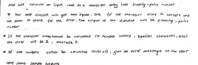 Solved 다. 핑 Otof is a function in the programming language | Chegg.com