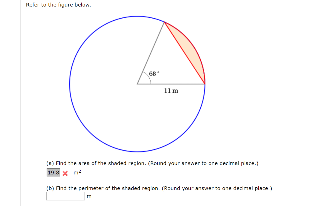 Solved Refer to the figure below. 68 ° 11 m (a) Find the | Chegg.com