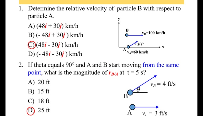 Solved 30° 1. Determine The Relative Velocity Of Particle B | Chegg.com