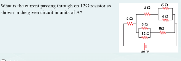 Solved What is the current passing through on 12Ω resistor | Chegg.com