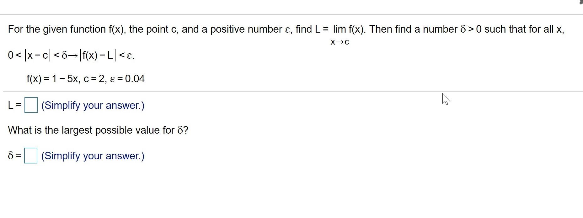 Solved For the given function f(x), the point c, and a | Chegg.com