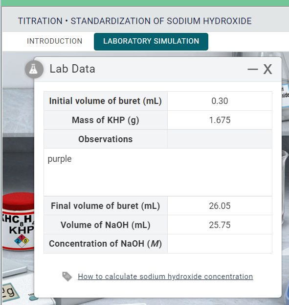 Solved Titration ⋅ Standardization Of Sodium Hydroxide 5675