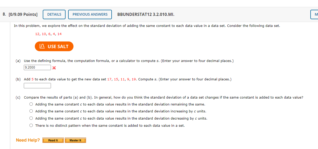 Solved 8. [0/9.09 Points] DETAILS PREVIOUS ANSWERS | Chegg.com