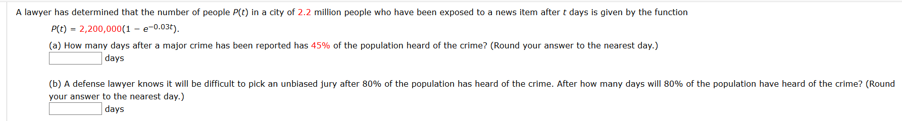 Solved A lawyer has determined that the number of people | Chegg.com