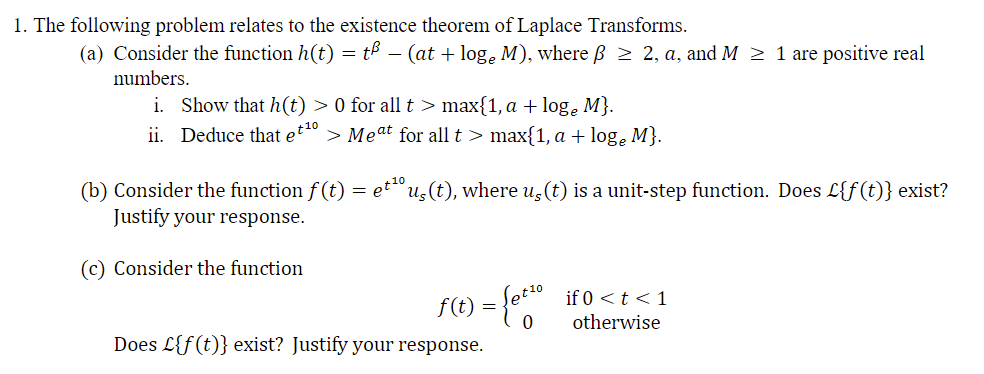 The following problem relates to the existence | Chegg.com