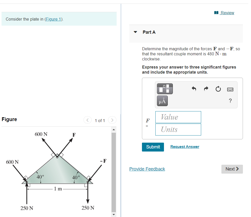 Solved II Review Consider the plate in (Figure 1). Part A | Chegg.com