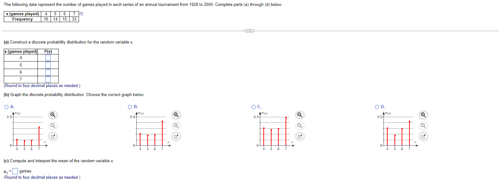 [Solved]: (a) Construct a discrete probability distribution