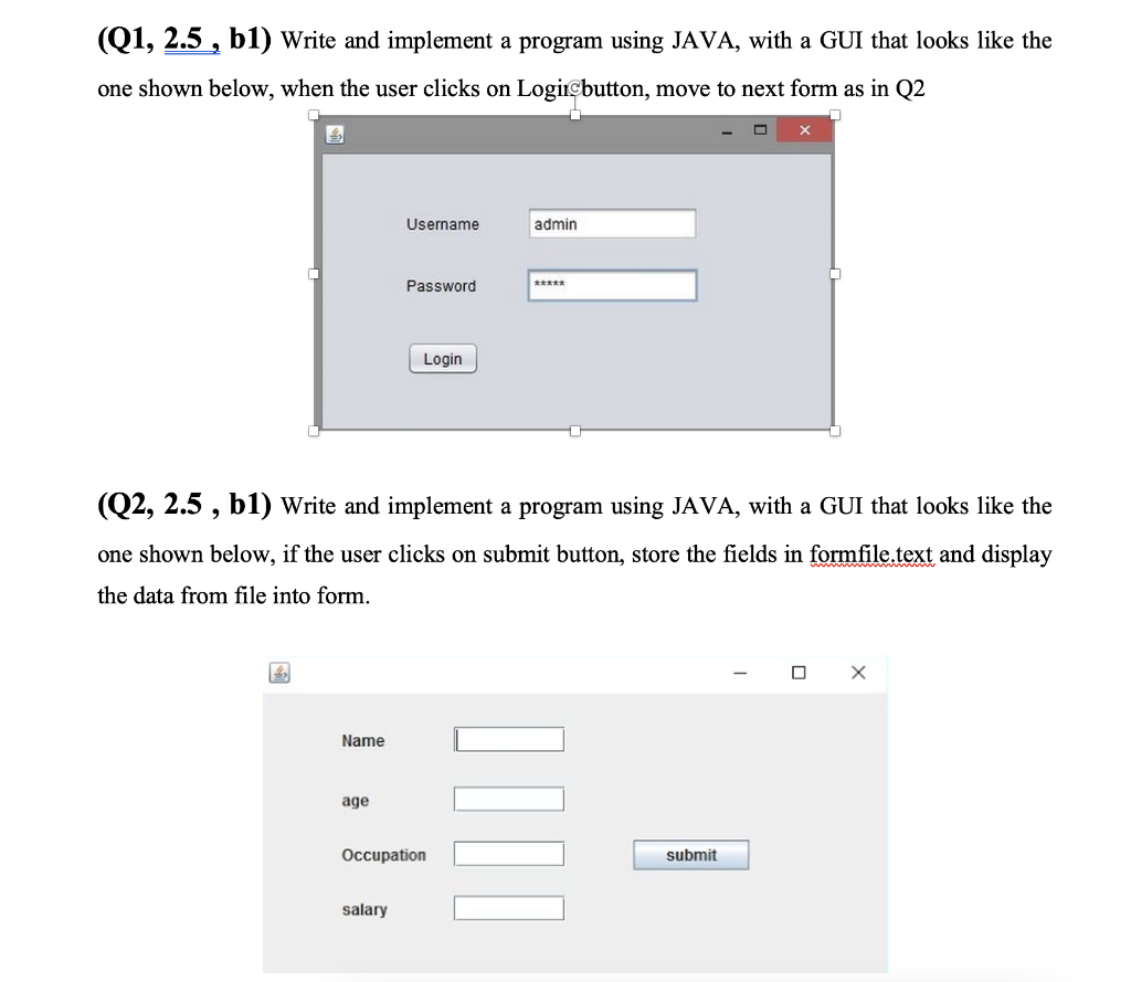 Solved (Q1, 2.5 , b1) Write and implement a program using | Chegg.com
