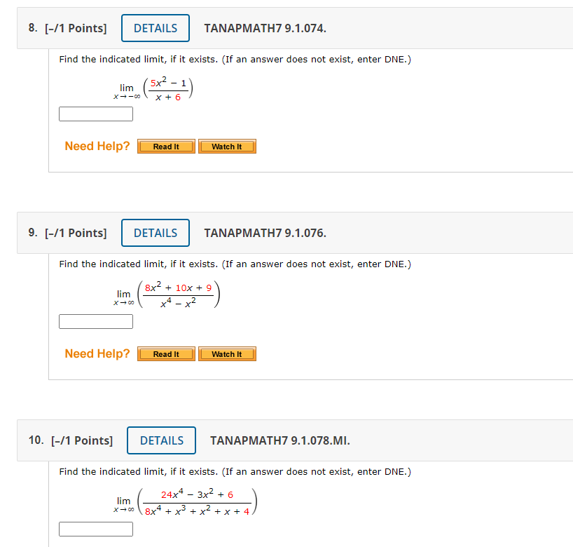 Find The Indicated Limit If It Exists