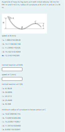 Solved A. purtick of mans 6.2 kg slaets at A with initual | Chegg.com