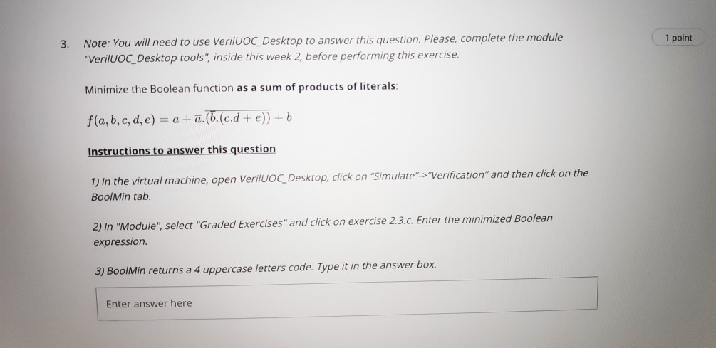 Solved 1 point 3. Note: You will need to use | Chegg.com
