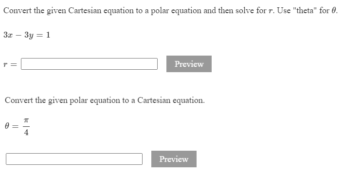 Solved Convert The Given Cartesian Equation To A Polar | Chegg.com