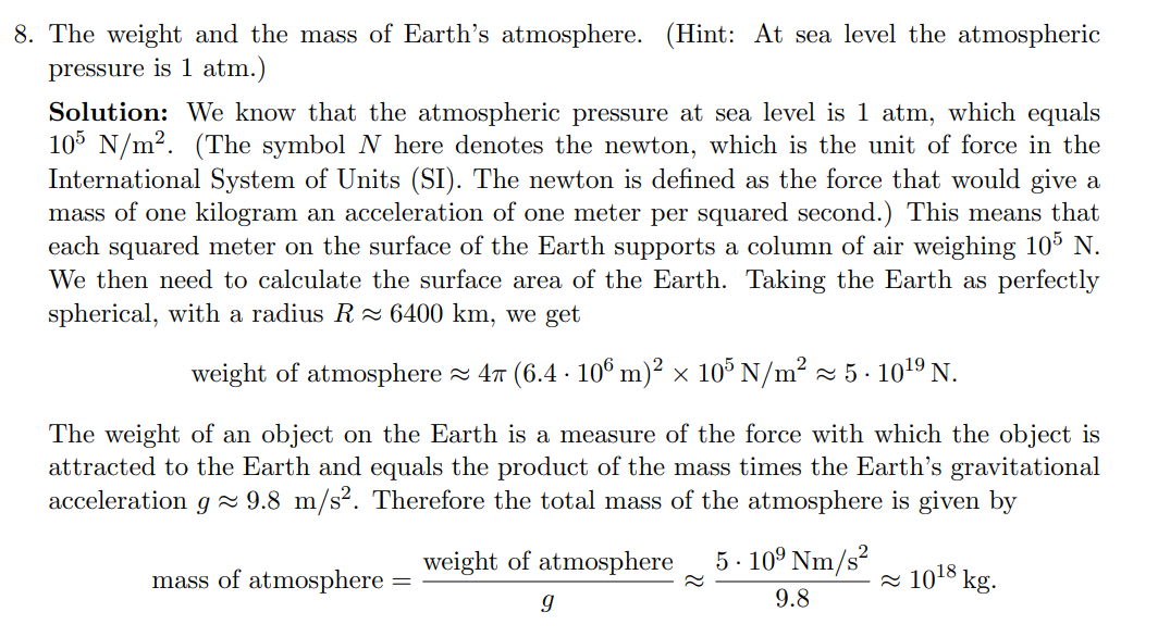 Solved Estimate The Order Of Magnitude Of The Following | Chegg.com