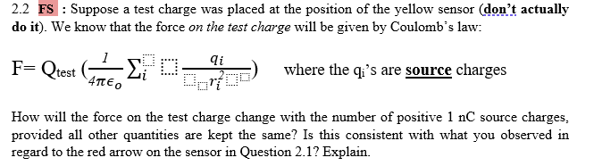 Solved PART II: FORCE AND ELECTRIC FIELDS In This Exercise | Chegg.com