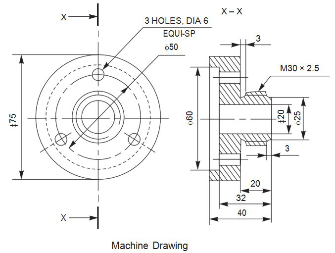 Solved Problem (8) The shown flange must be manufactured | Chegg.com