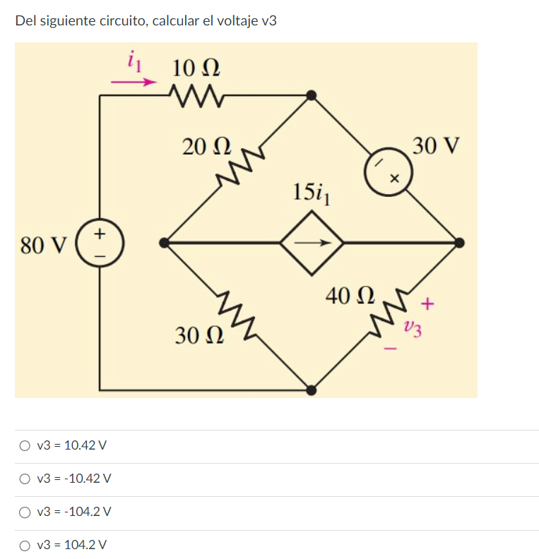 Solved Del Siguiente Circuito, Calcular El Voltaje V3 | Chegg.com