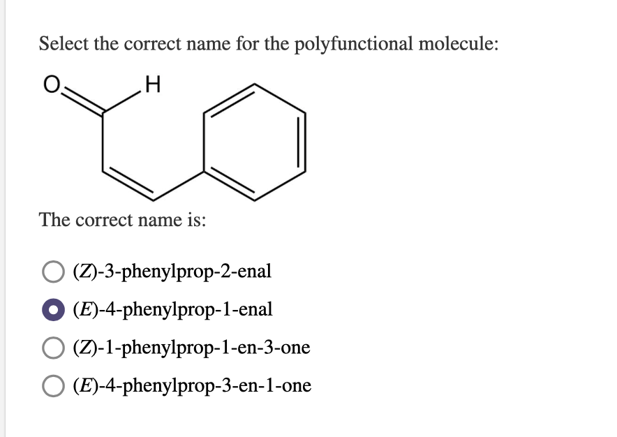 Solved Select the correct name for the polyfunctional | Chegg.com