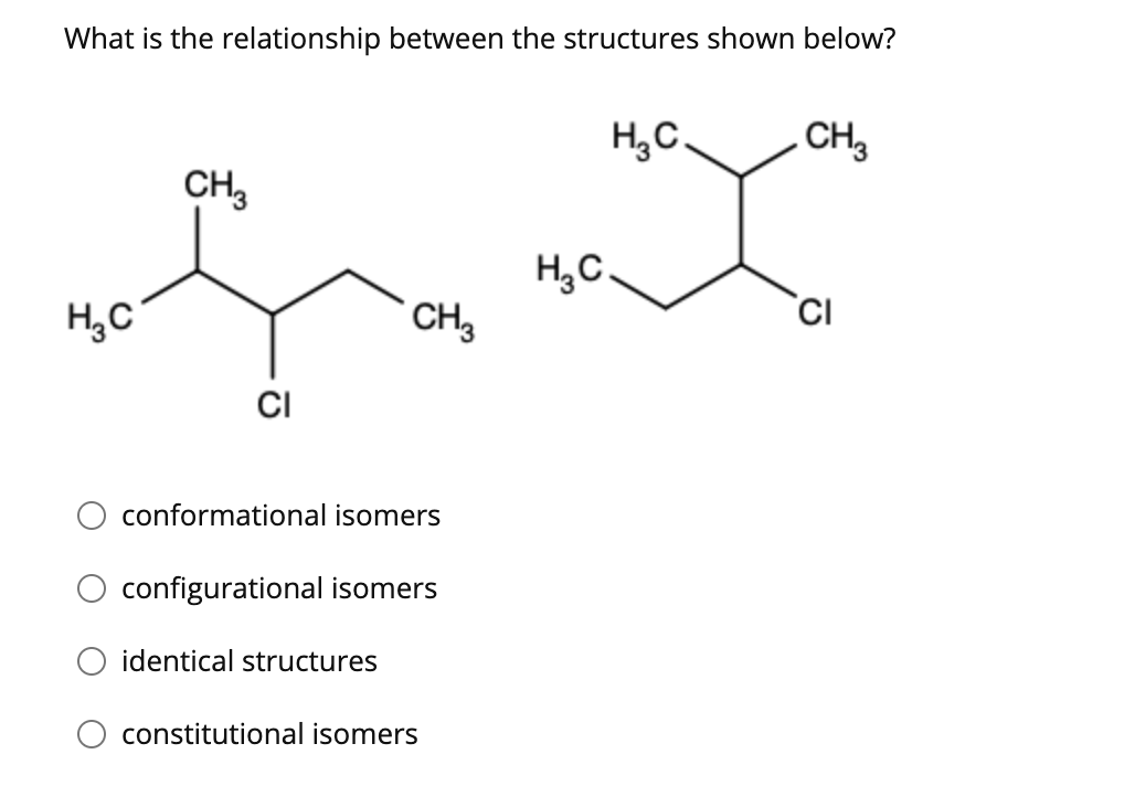Solved What is the relationship between the structures shown | Chegg.com