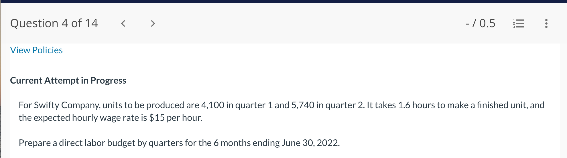 Solved For Swifty Company, units to be produced are 4,100 in | Chegg.com