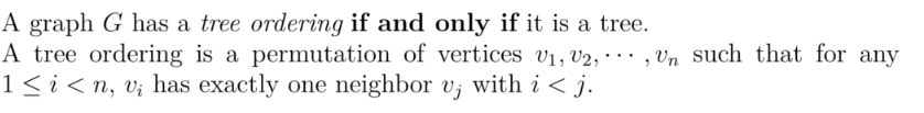 Solved A graph G has a tree ordering if and only if it is a | Chegg.com