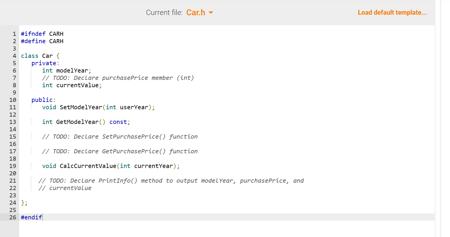 Current file: Car.h -
Load default template...