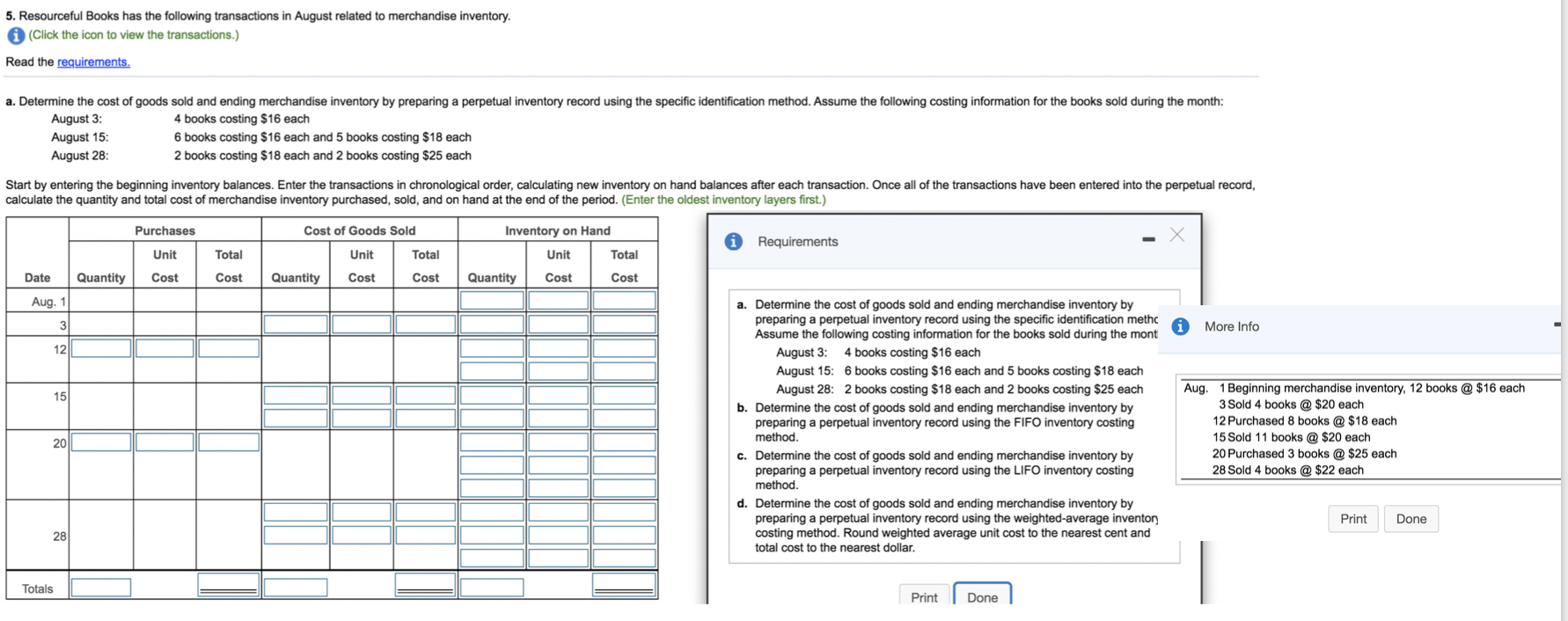 Solved 5. Resourceful Books has the following transactions