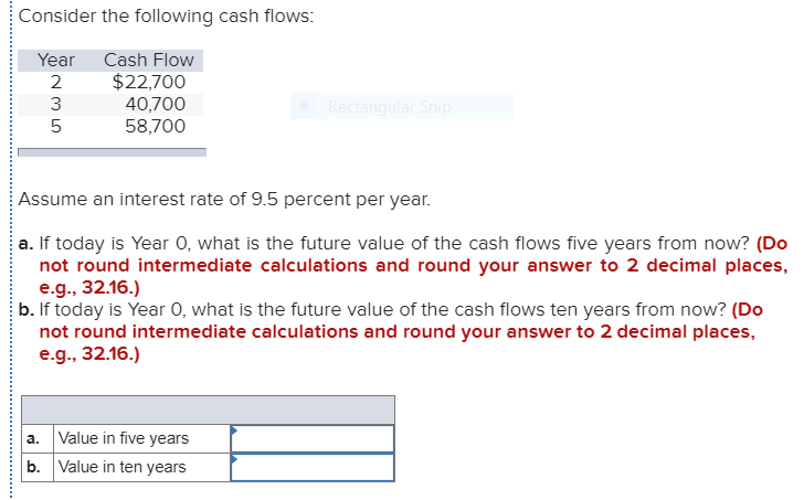 Solved Consider The Following Cash Flows: Year Cash Flow | Chegg.com