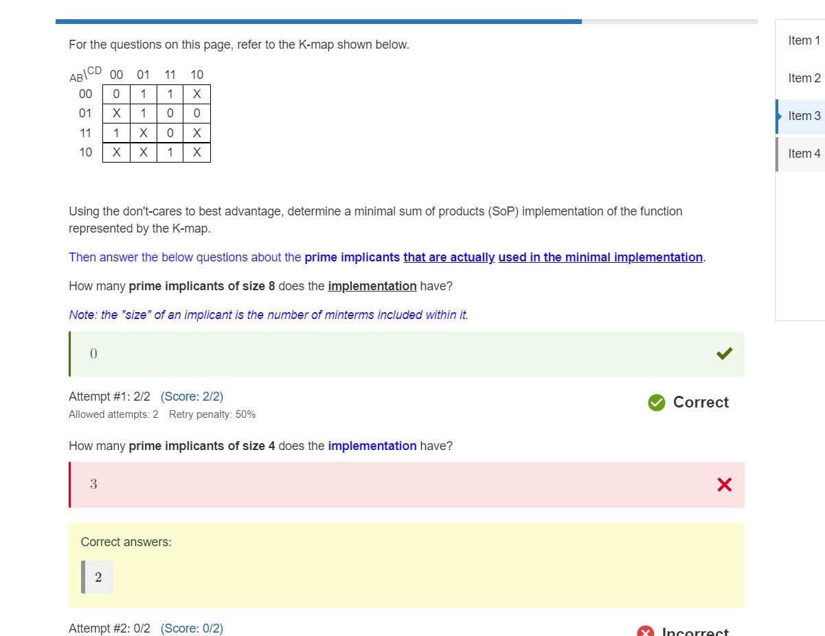 Solved For the questions on this page, refer to the K-map | Chegg.com