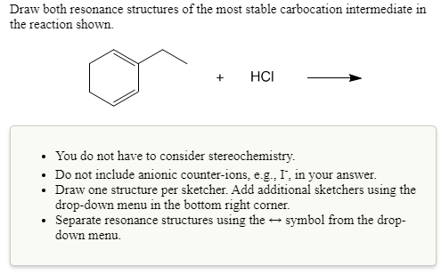 Solved Draw Both Resonance Structures Of The Most Stable | Chegg.com