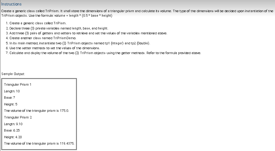 [Solved]: In java program. Instructions Create a generic c